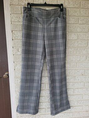 Cato Black White Plaid Pants Size M
